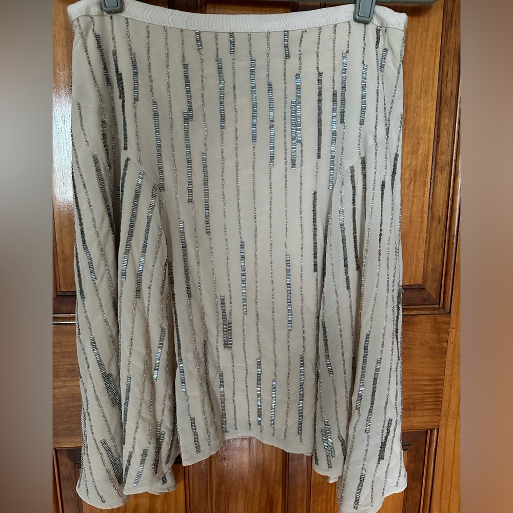 Club Monaco Blush Beaded Skirt in Size 8